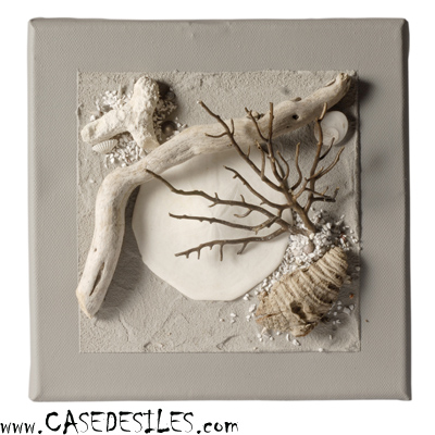 Tableau relief bois flotte