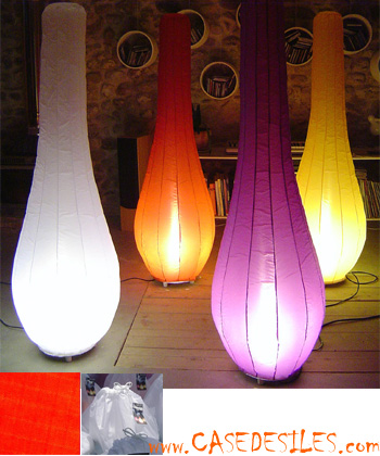 Lampe gonflable Quille orange en promotion