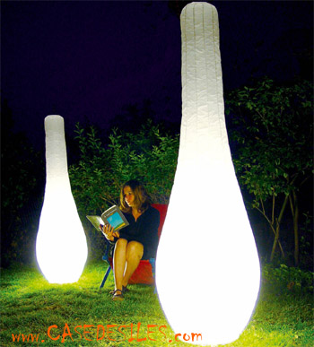 Lampe gonflable Quille blanc en promotion