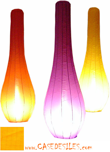 Lampe gonflable Quille jaune en promotion