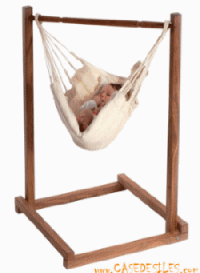 Support hamac bebe : Support hamac bébé en acacia Support hamac bebe : Support hamac bébé en acacia