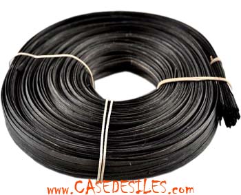 Moelle rotin éclisse régularisée noir 5.5a6mm 250g