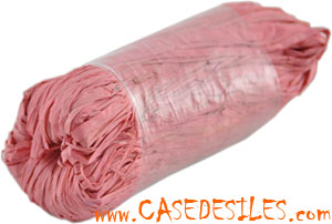 Raphia nature pelote fibre végétale 50g rose