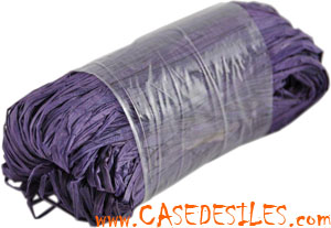 Fibre naturelle raphia en pelote 50g violet