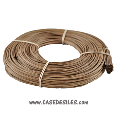 Moelle rotin colorée marron 2mm couronne 250gr