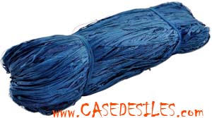 Raphia fibre végétale floche 250g bleu