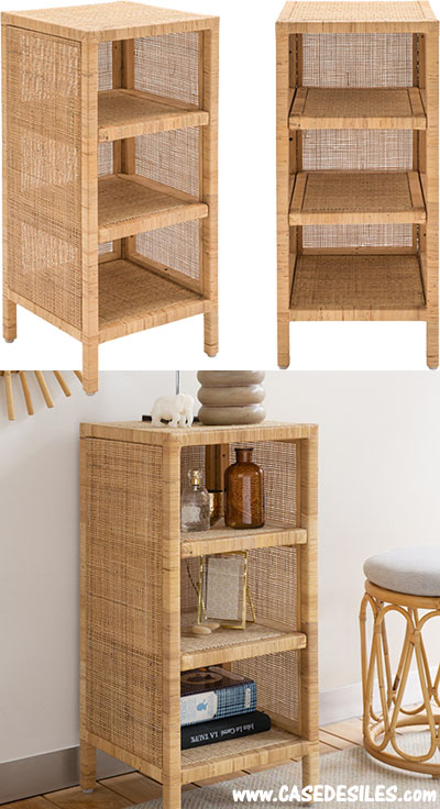 Etagère en rotin naturel