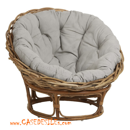 Fauteuil Rotin Naturel Contemporain