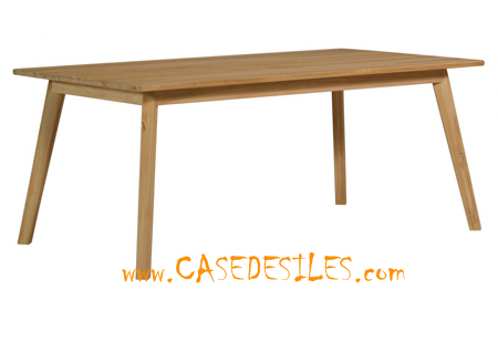 Table teck naturel recyclé rectangulaire M455 Table teck naturel recyclé rectangulaire M455