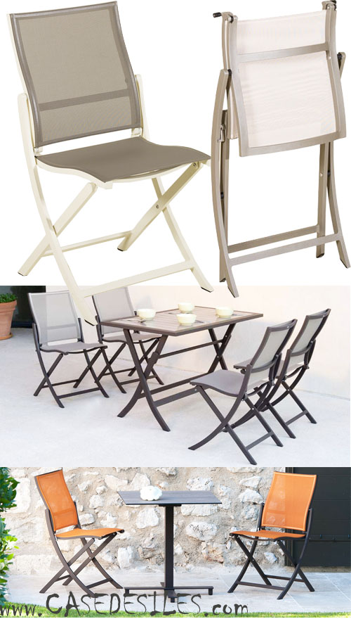 Chaise de jardin aluminium pliante design 100