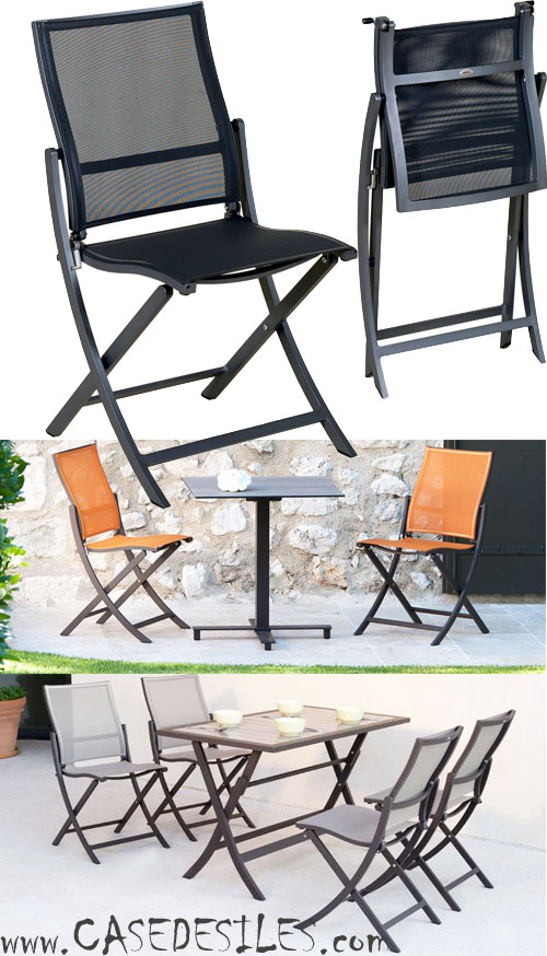 Chaise de jardin aluminium pliante design 502 Chaise de jardin aluminium pliante design 502
