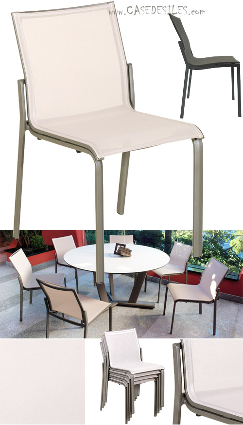 Chaise de jardin aluminium empilable design 960