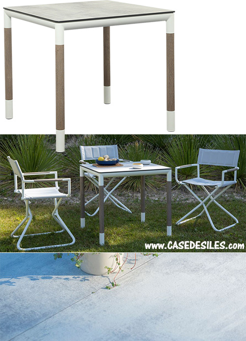 Petite Table de Jardin Aluminium et Design