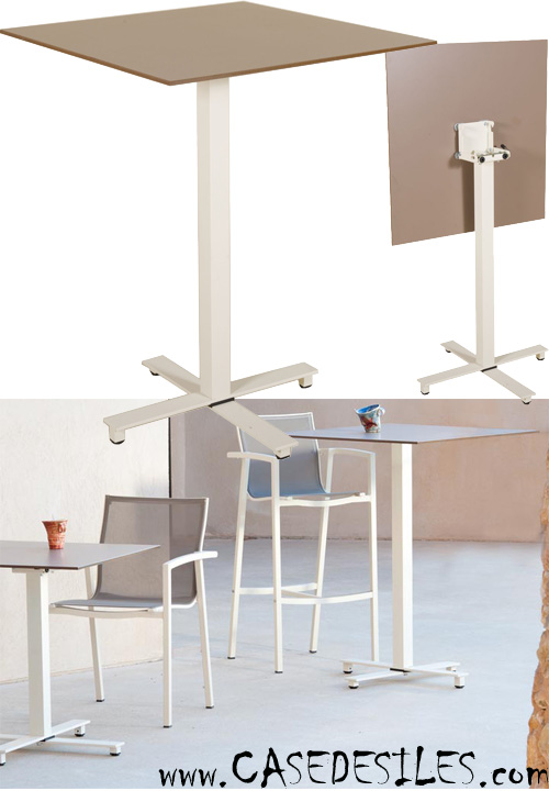 Petite table haute jardin alu basculante 7070-988 Petite table haute jardin alu basculante 7070-988
