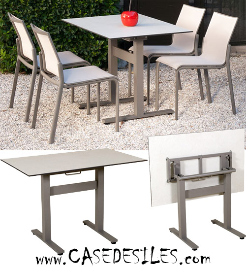 Petite Table de Jardin Aluminium et Design