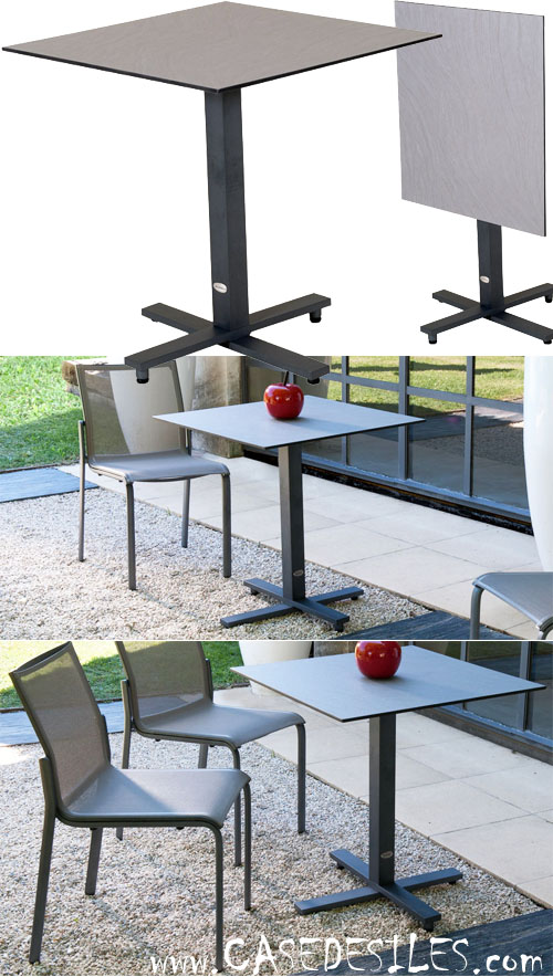 Petite table de jardin alu basculante 407070-980