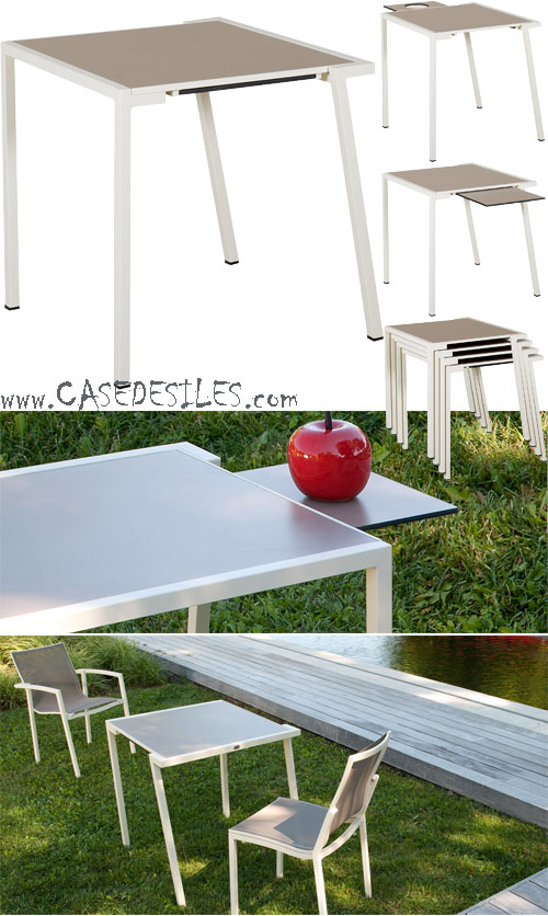 Petite Table de Jardin Aluminium et Design