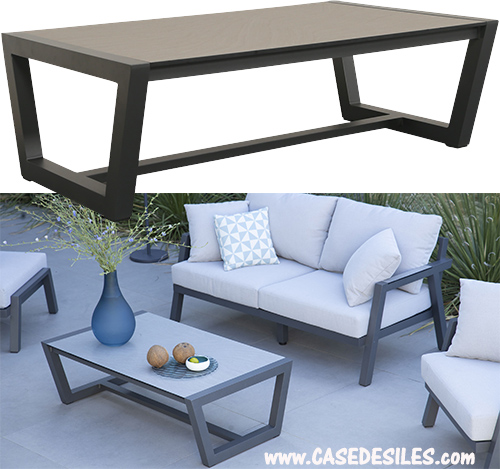 Table Basse de Jardin Alu Design