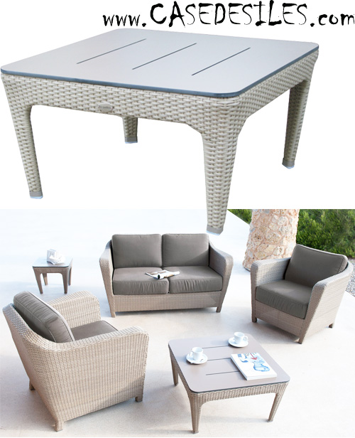 Table basse de jardin aluminium