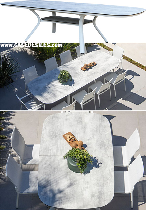 Table de jardin aluminium extensible