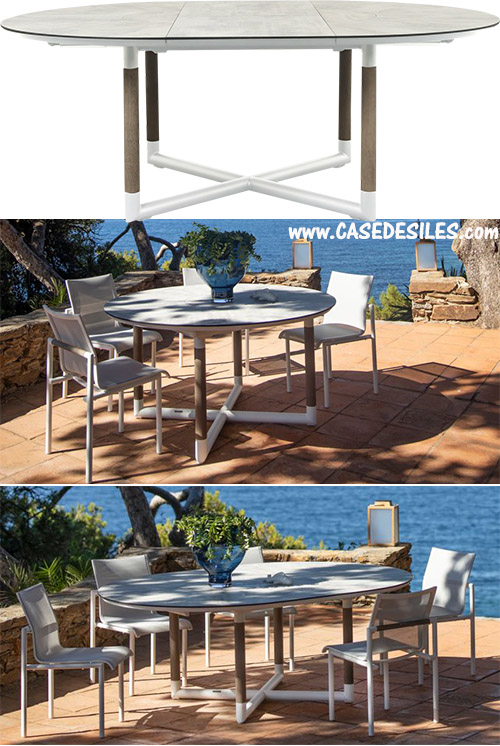 Table de jardin aluminium extensible