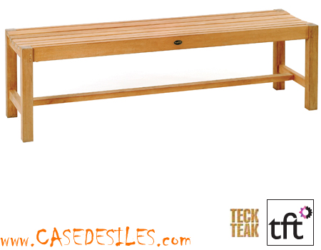 Banc en teck design de jardin