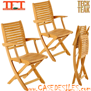 Chaise teck design