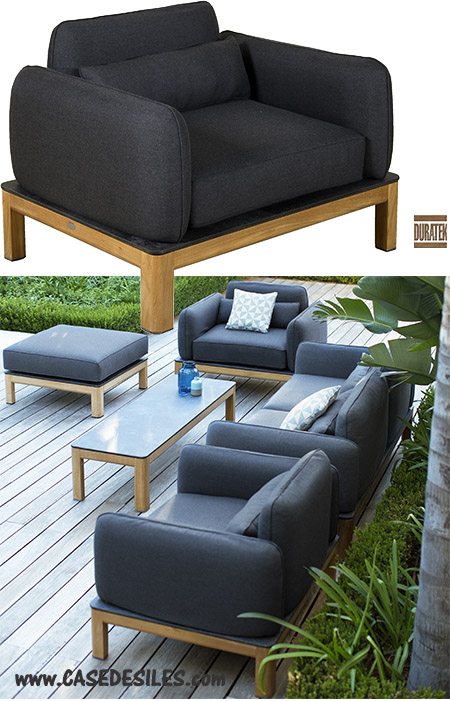 Fauteuil en teck design de jardin