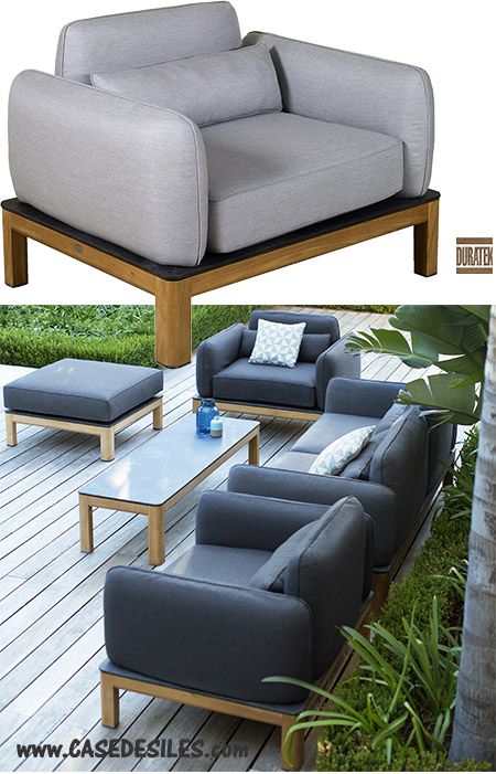 Fauteuil en teck design de jardin