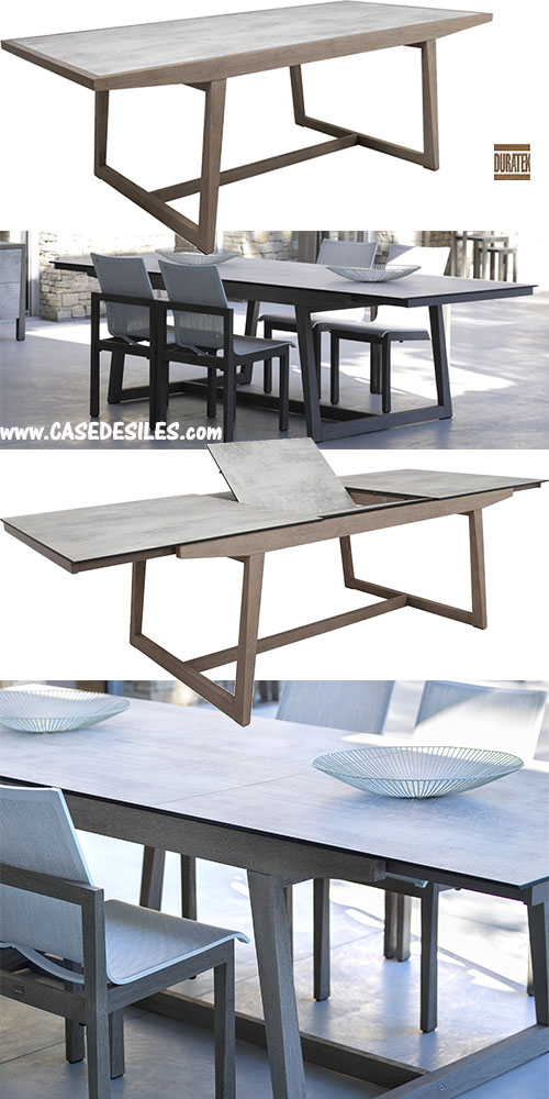 Table de Jardin en Teck Modulable Design