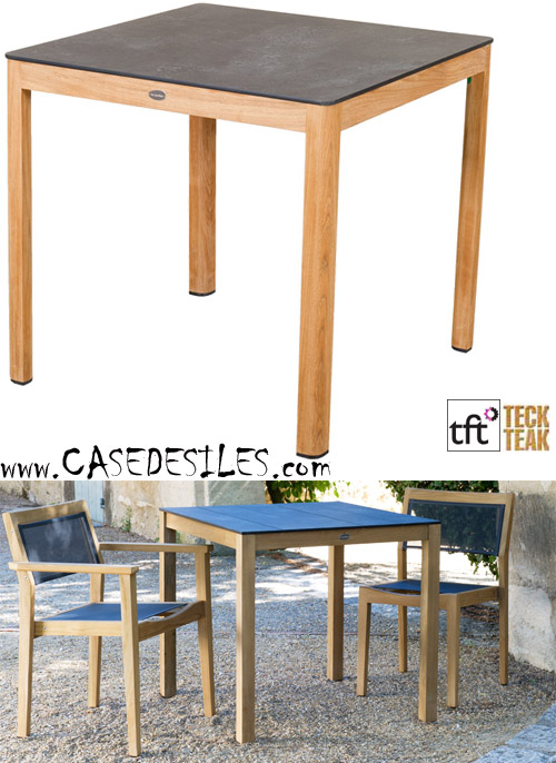 Table en teck modulable design