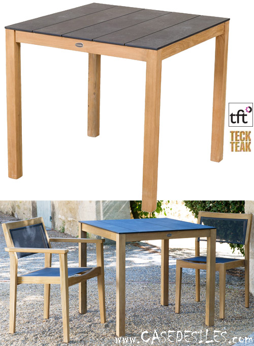 Table en teck modulable design