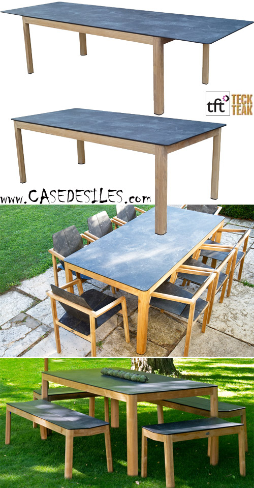 Table de Jardin en Teck Modulable Design