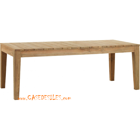 Table teck recyclé naturel rect outdoor 200cm