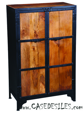 Armoire bois métal industrielle 