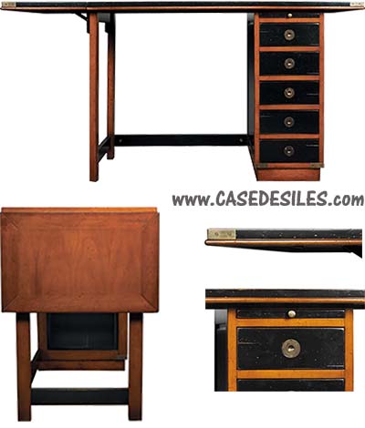 Bureau Marine Bois et Laiton