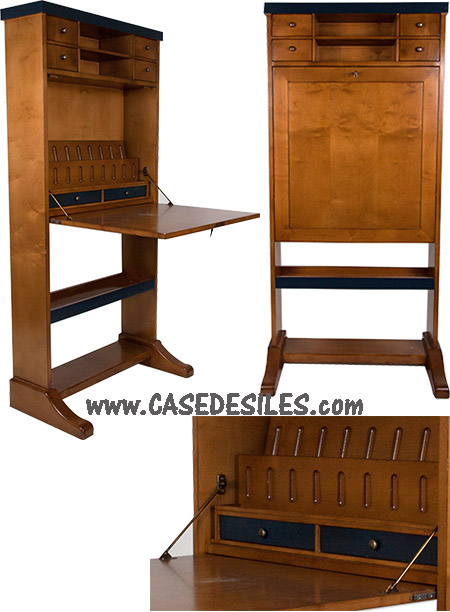 Bureau Marine Bois et Laiton