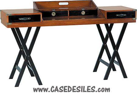 Bureau Marine Bois et Laiton