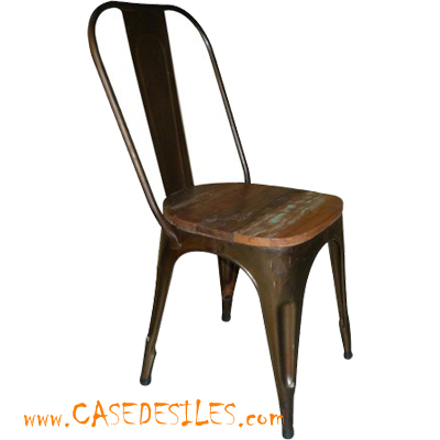 Chaise en Bois et Métal