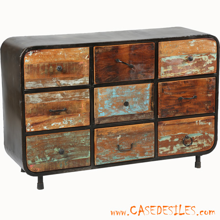 Meuble de rangement marine casier en bois MF061