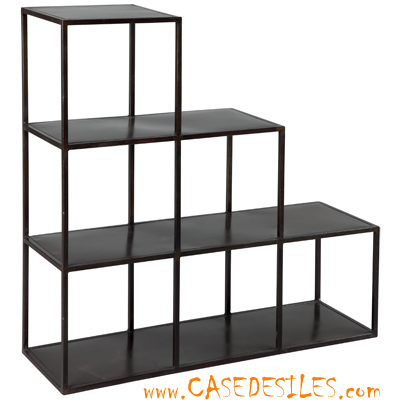 Etagere industrielle bois métal