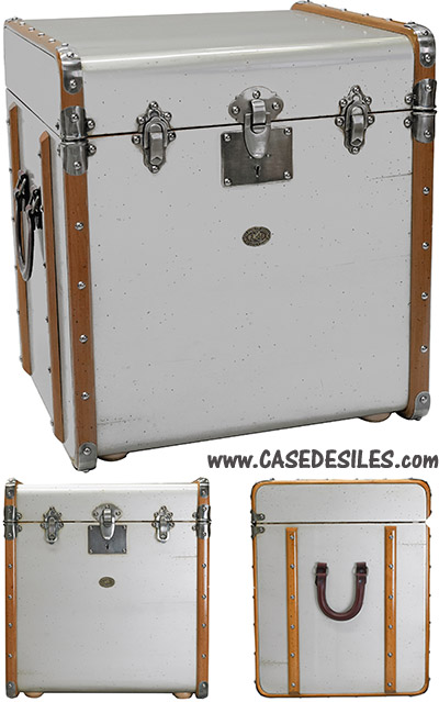 Malle de cabine bois laiton avec serrure MF079S