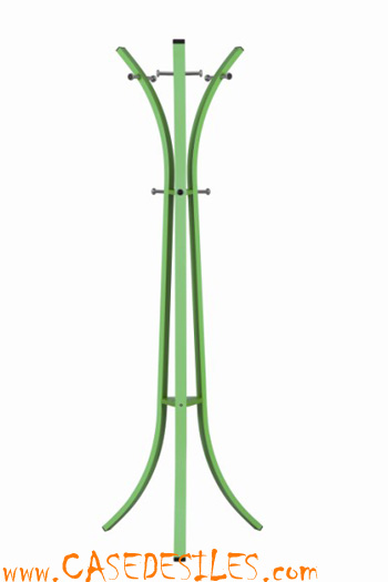 Porte-manteaux contemporain tube acier vert 2429VE