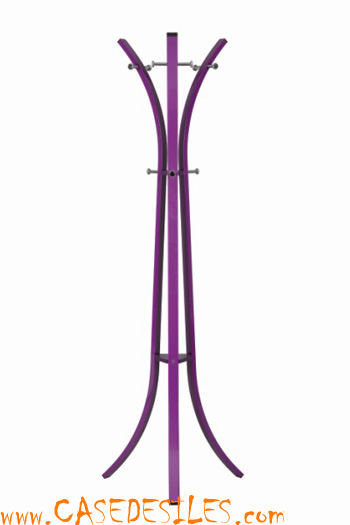 Porte manteaux moderne tube acier violet 2429VT