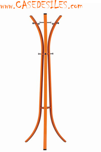 Portemanteaux moderne tube acier orange 2429OR