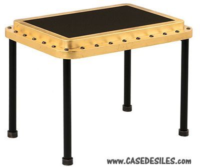 Table basse d'appoint bois métal marine finition or MF168