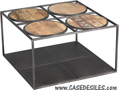table basse industrielle acier bois récup 1819 Pas Cher table basse industrielle acier bois récup 1819 Pas Cher