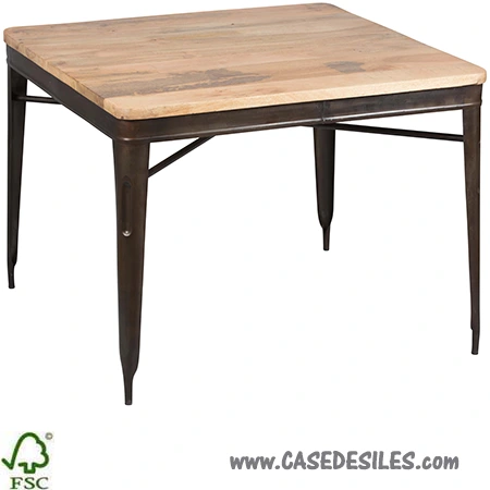 Table bois métal