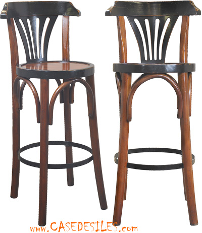 Tabouret De Bar Marine En Bois Mf044a