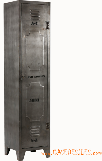 Armoire bois métal industrielle 